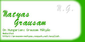 matyas grausam business card